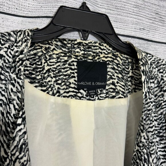 Harlowe & Graham Open Front Cardigan Jacket Size M - Picture 2 of 3